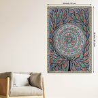 Detailed Madhubani Canvas Wall Painting for Home Décor