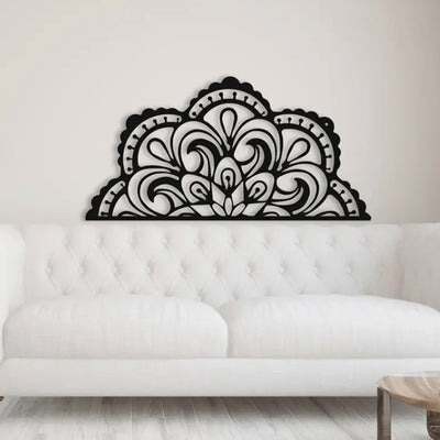 Devided Mandal Pattern Design Metal Art Wall Decor