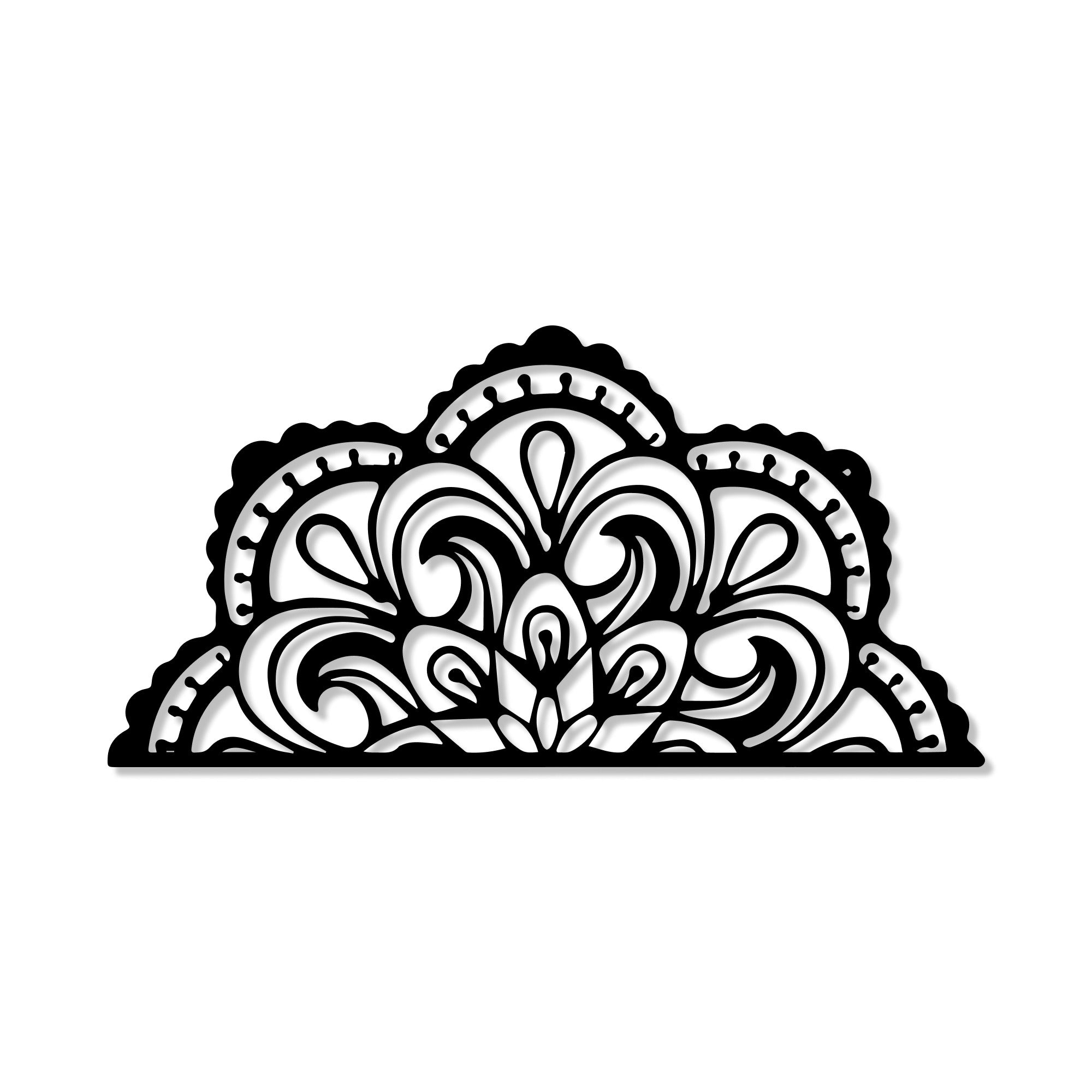 Devided Mandal Pattern Design Metal Art Wall Decor