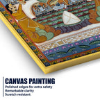 Devotees Offering Prayers to Lord Shrinathji Nathdwara Pichwai Canvas Wall Painting