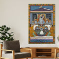 Devotees Offering Prayers to Lord Shrinathji Nathdwara Pichwai Canvas Wall Painting