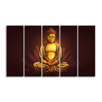 Devotional Buddha Meditating Canvas Wall Painting