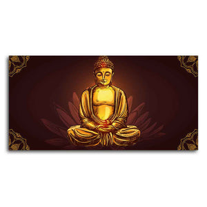 Devotional Buddha Meditating Canvas Wall Painting