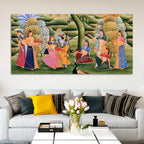 Devotional Krishna Raasleela Wall Painting