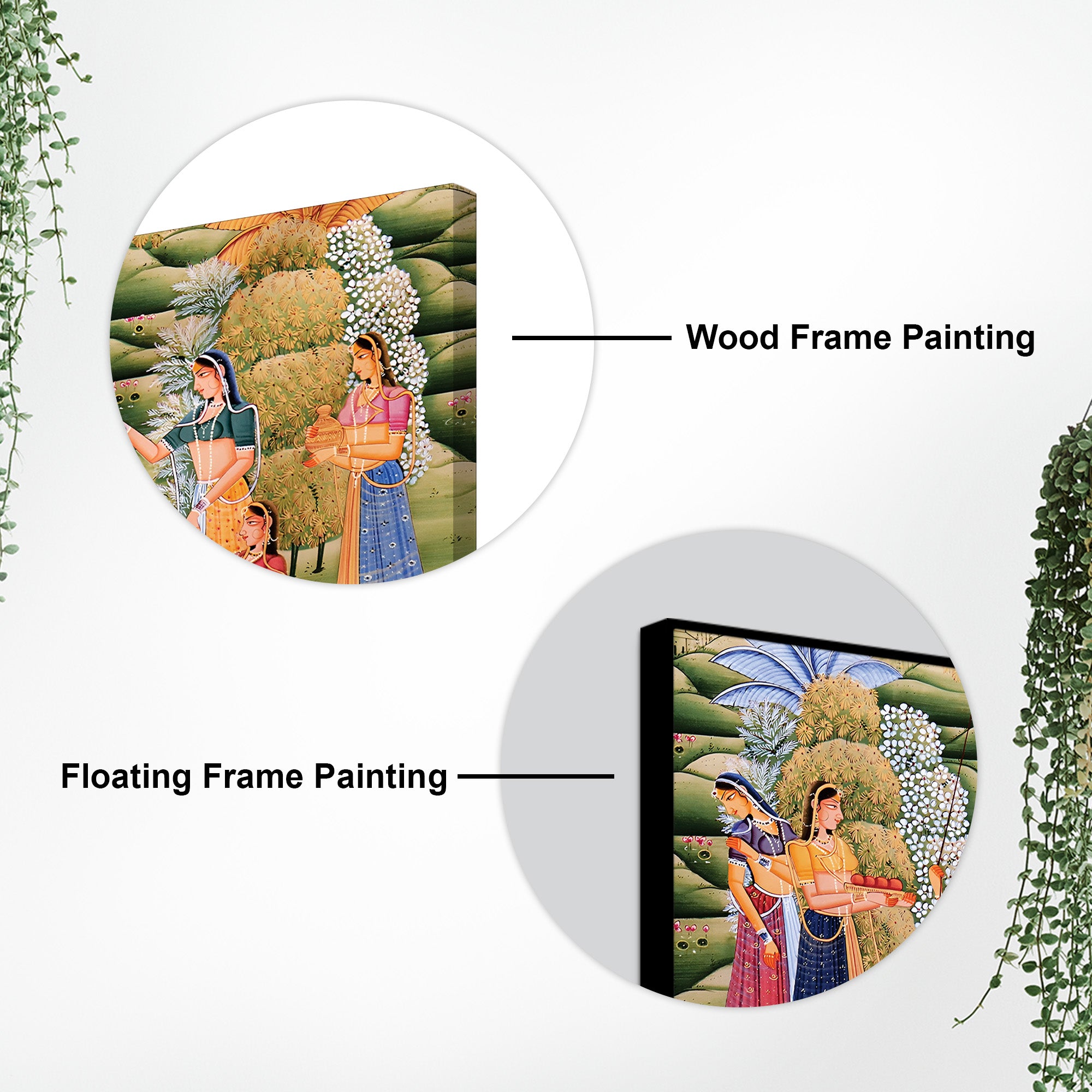 Devotional Krishna Raasleela Wall Painting