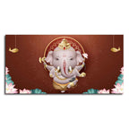 Devotional Lord Ganesha Canvas Wall Painting
