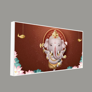 Devotional Lord Ganesha Canvas Wall Painting