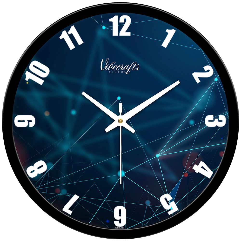 Digital Web Design Wall Clock for Living Room