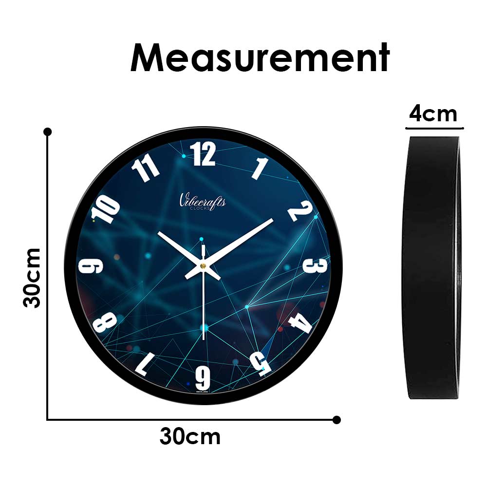 Digital Web Design Wall Clock for Living Room