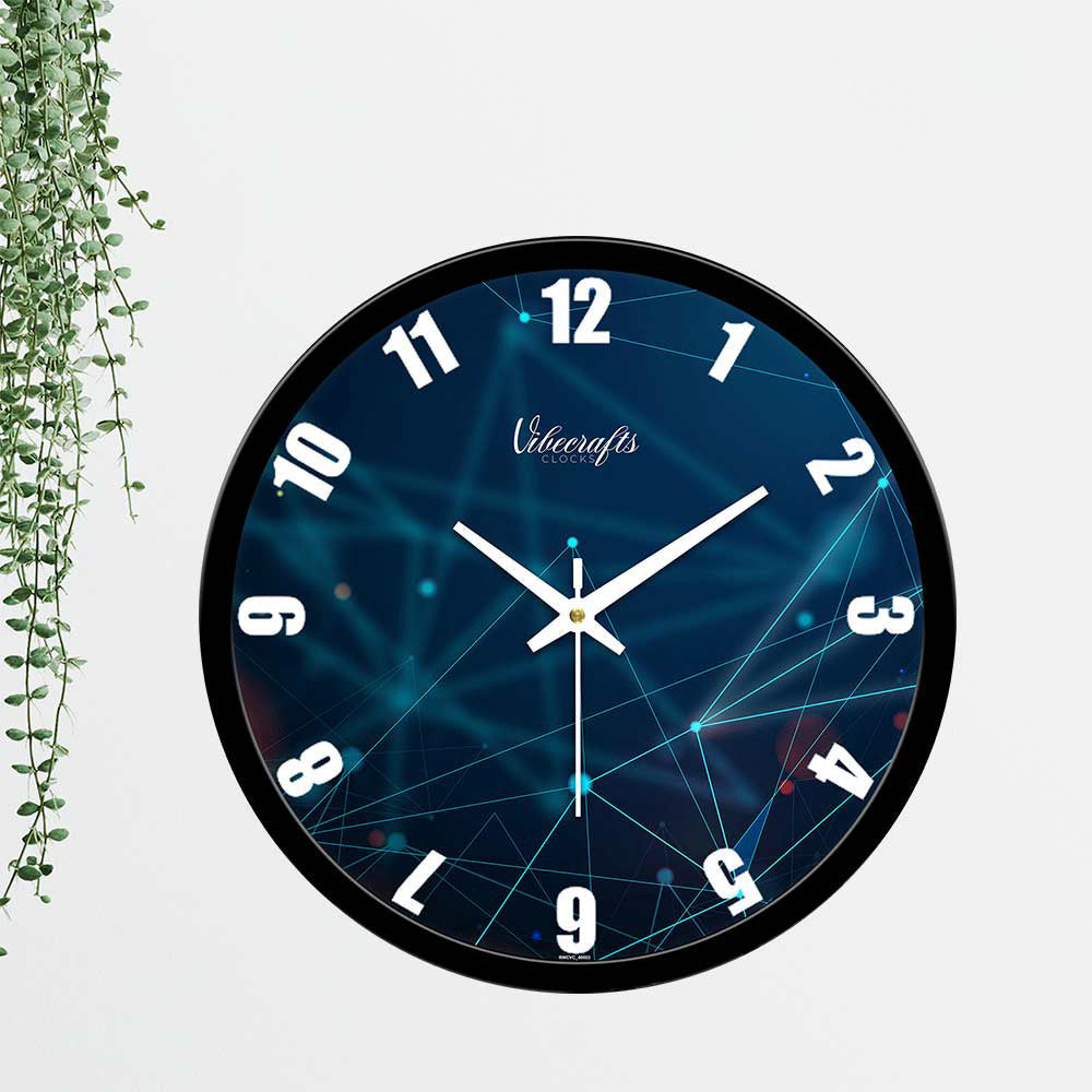 Digital Web Design Wall Clock for Living Room