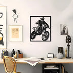 Dirt Bike Rider Metal Wall Art for Rider Room Décor