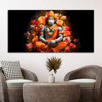 Divine Bajrangbali Calm Pose Canvas for Home & Temple Decor