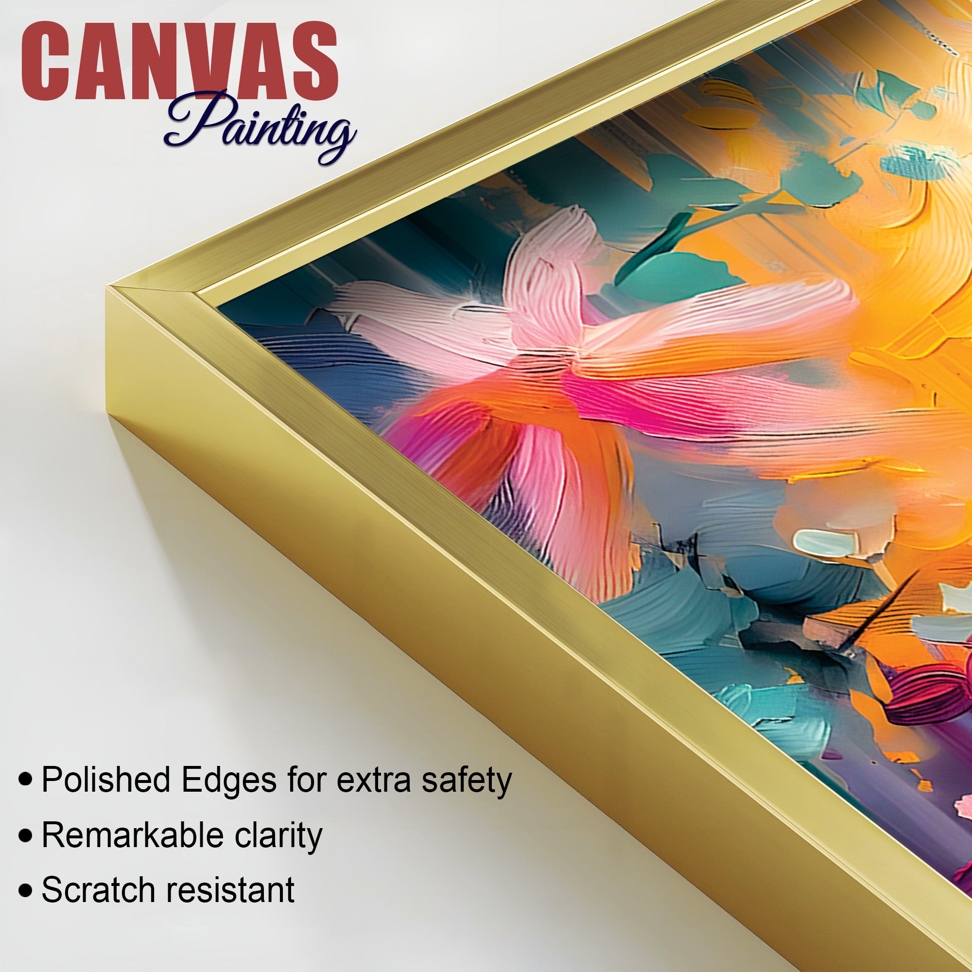 Divine Bal Krishna Floral Background Painting