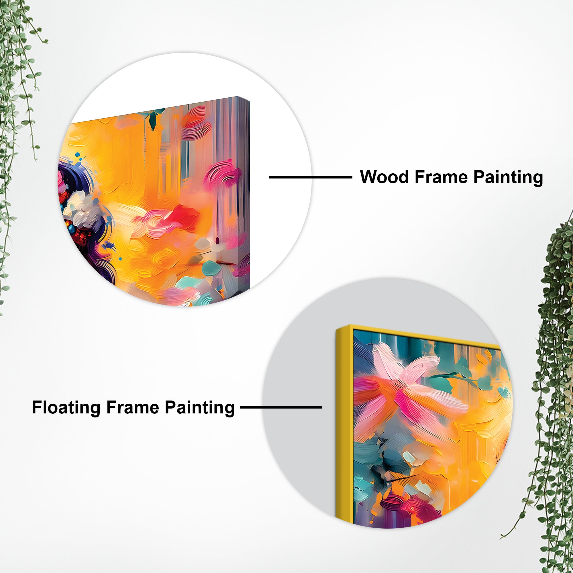 Divine Bal Krishna Floral Background Painting