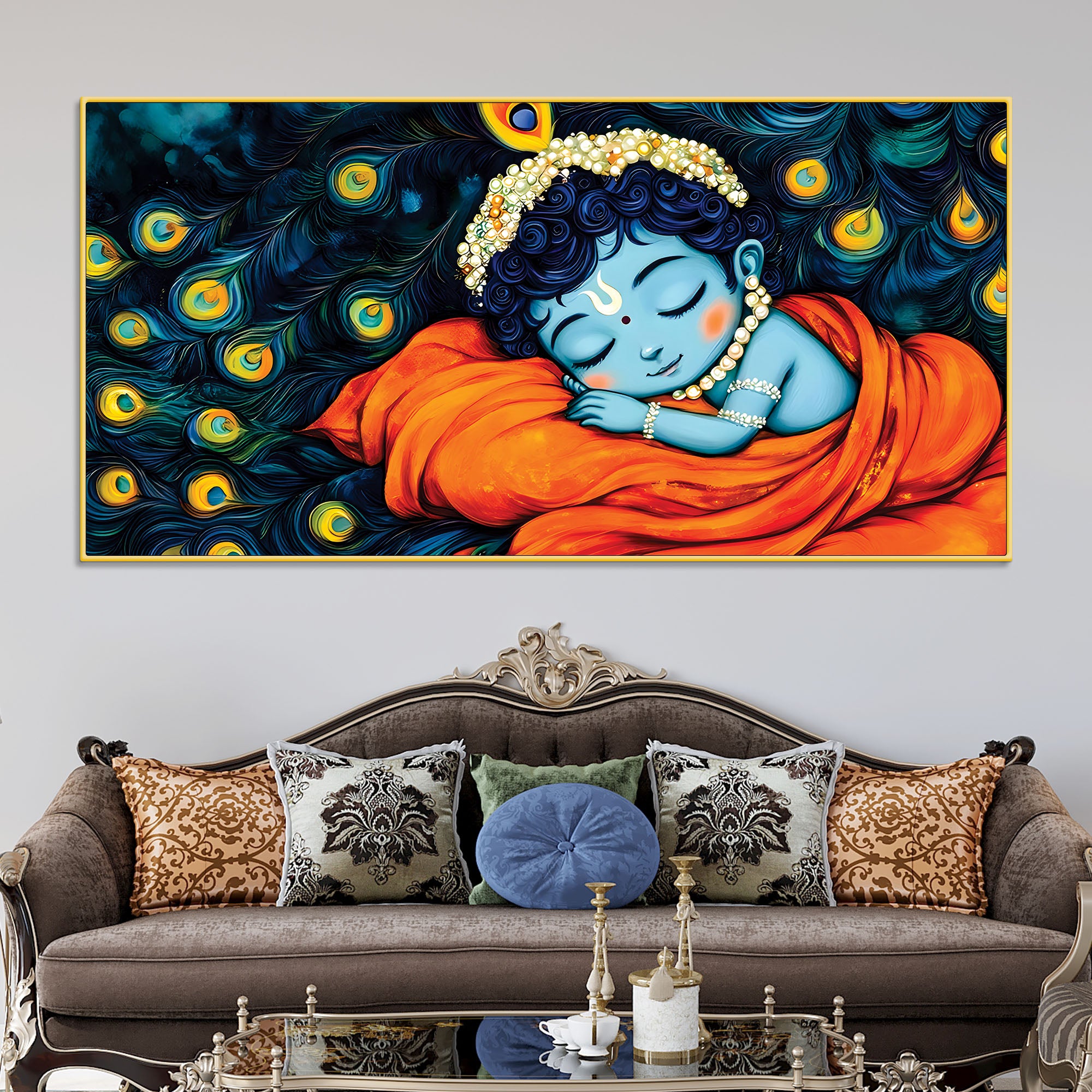 divine-bal-krishna-sleeping-painting-with-peacock-feather-art