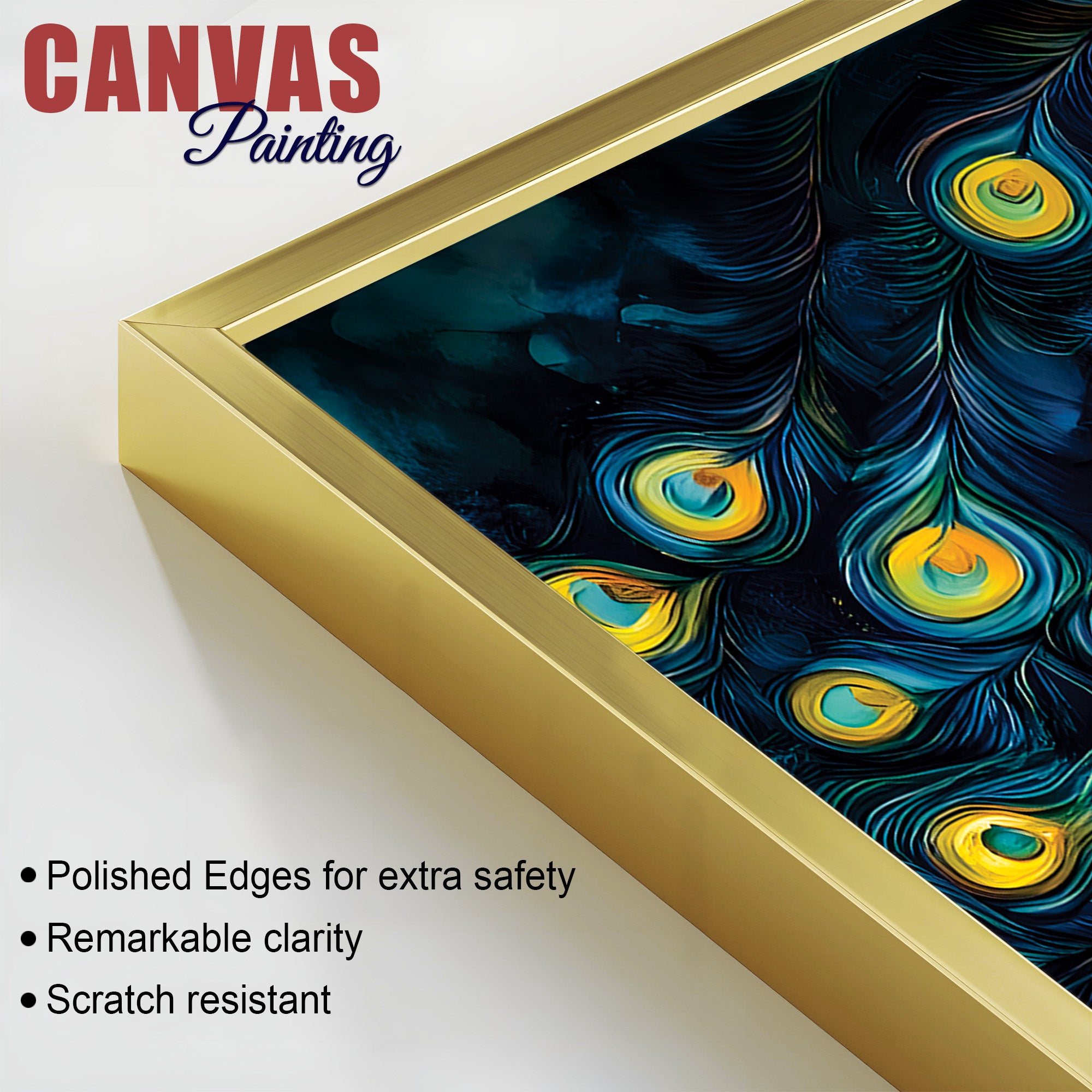 Divine Bal Krishna Sleeping Painting with Peacock Feather Art