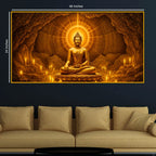 Divine Buddha Enlightenment Crystal Glass Painting