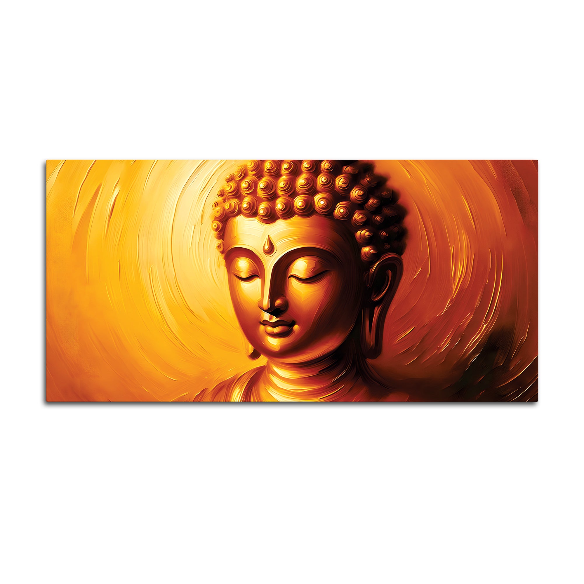 Divine Buddha Lotus Wall Painting – Luxury Living Room Decor