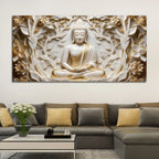 Divine Buddha Tranquil Forest 3D Canvas Wall Painting