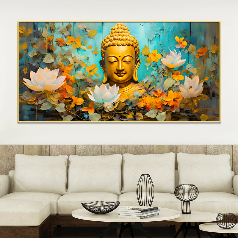 Divine Buddha Wall Painting for Home & Office Décor