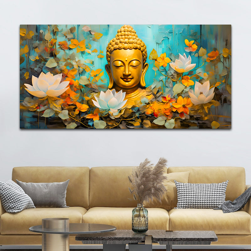 Divine Buddha Wall Painting for Home & Office Décor