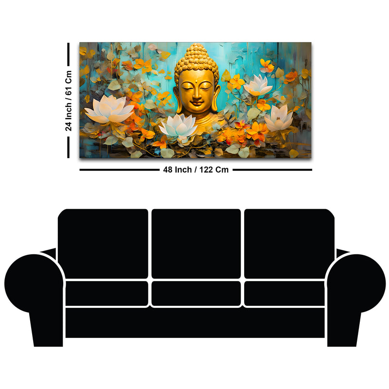 Divine Buddha Wall Painting for Home & Office Décor