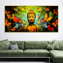 divine-buddha-wall-painting-with-butterfly-green-nature-theme