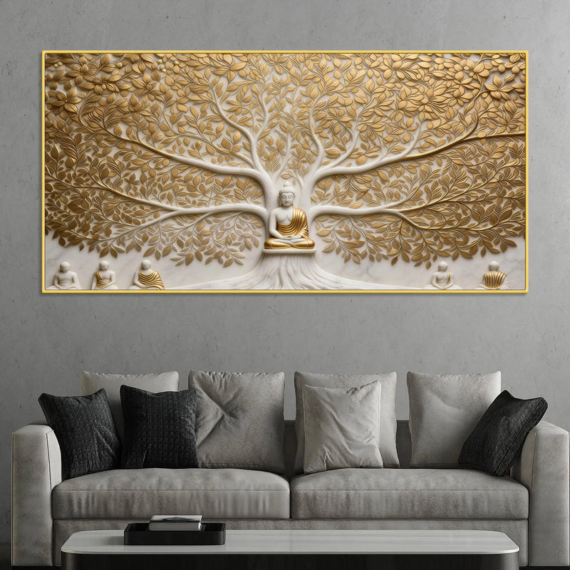 Divine Buddha Wisdom Tree 3D Canvas Wall Painting