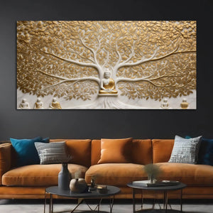 Divine Buddha Wisdom Tree 3D Canvas Wall Painting
