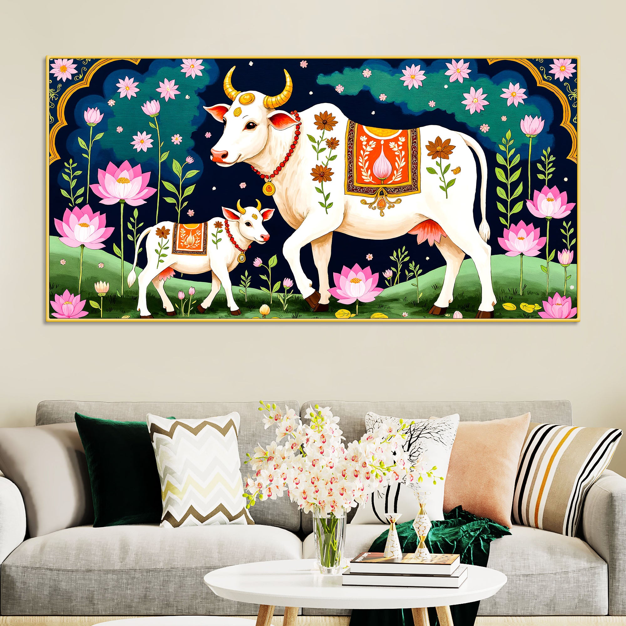 divine-cow-calf-pichwai-painting-positive-energy-wall-decor