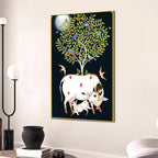 Divine Cow Pichwai Canvas Painting | Spiritual Home Decor