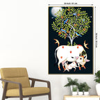 Divine Cow Pichwai Canvas Painting | Spiritual Home Decor