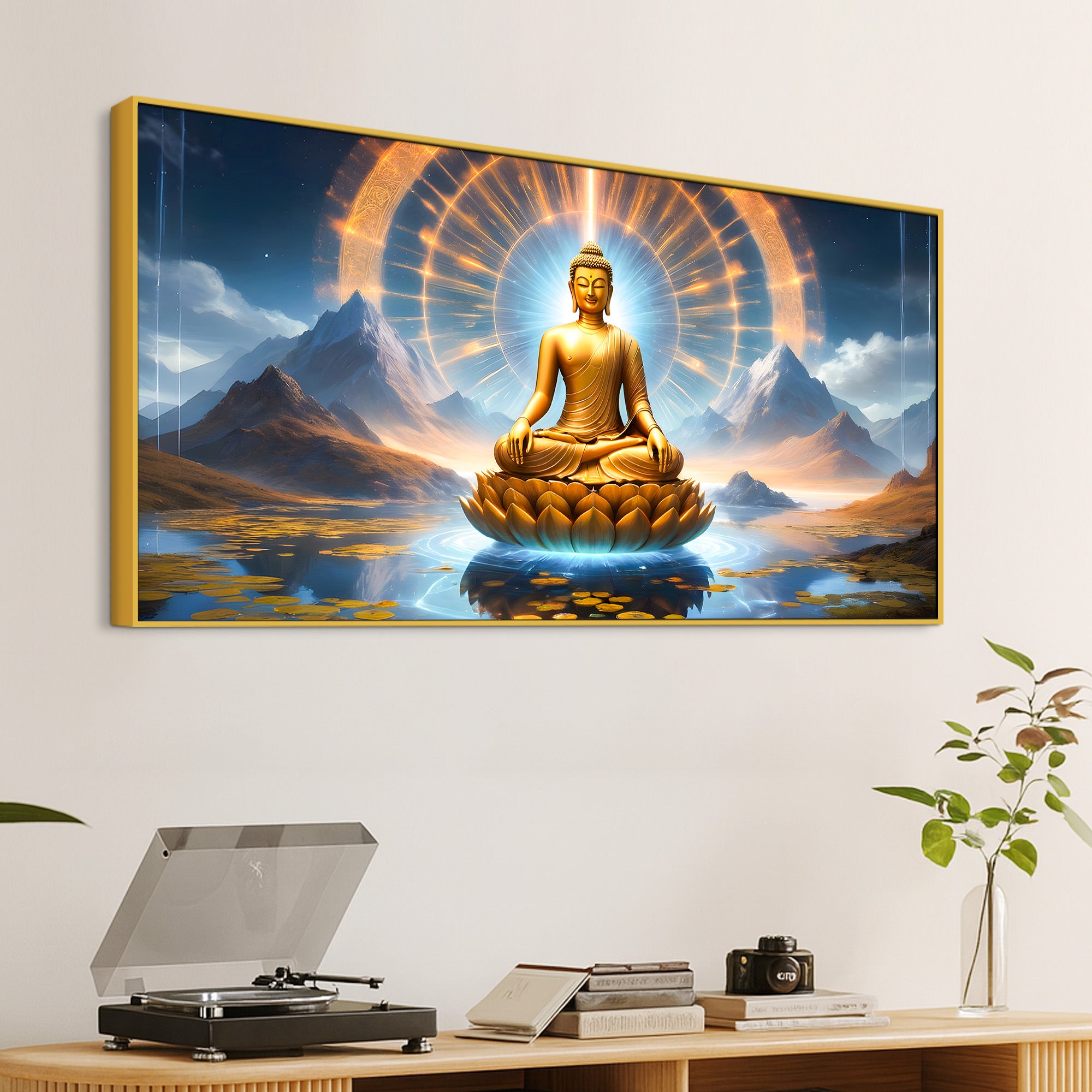 Divine & Elegant Buddha Wall Painting for Home & Office
