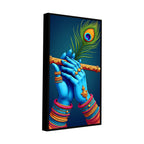 Divine Flute of Lord Krishna Premium Canvas Wall Painting