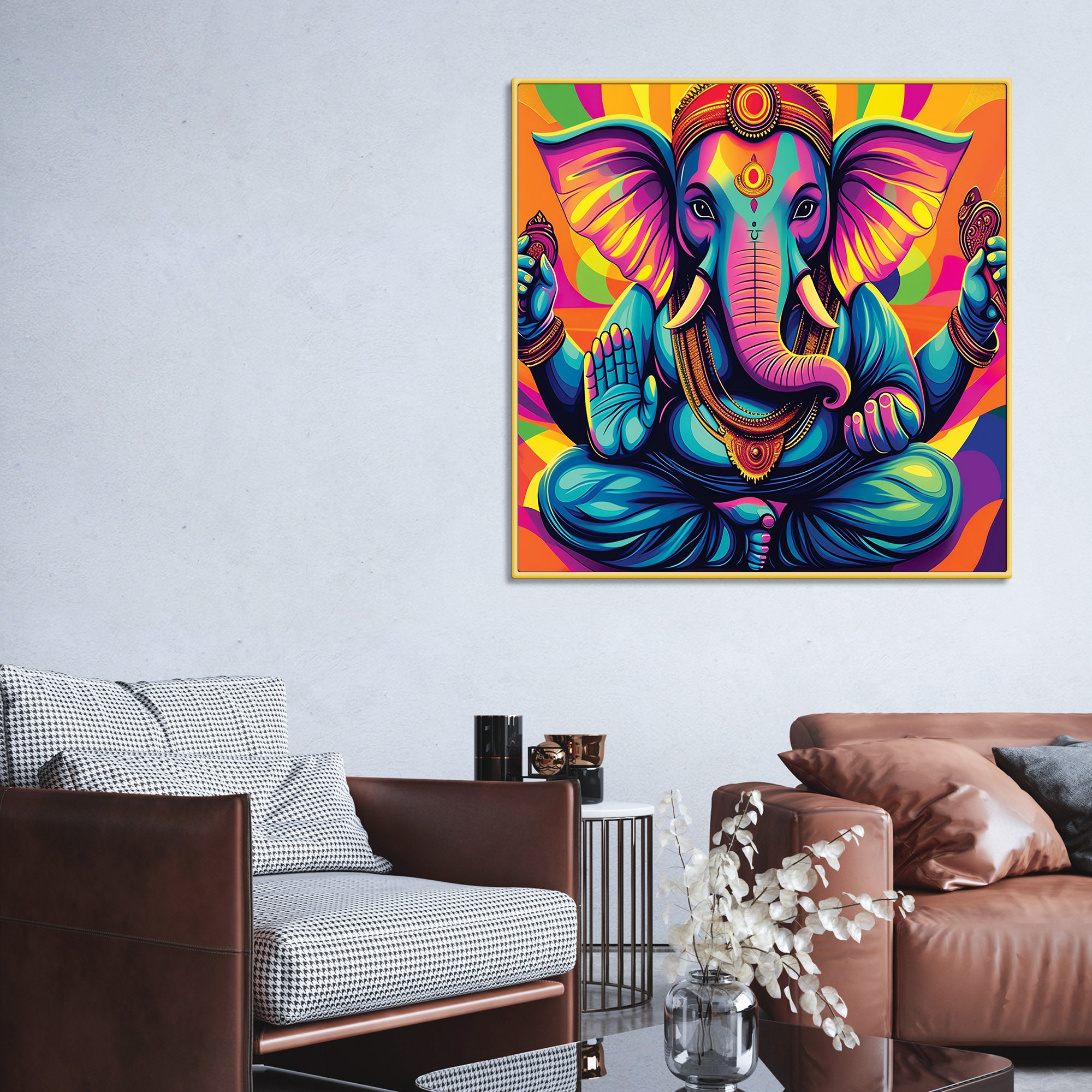 Divine Ganesh Ji Painting Home Temple & Wall Decoration