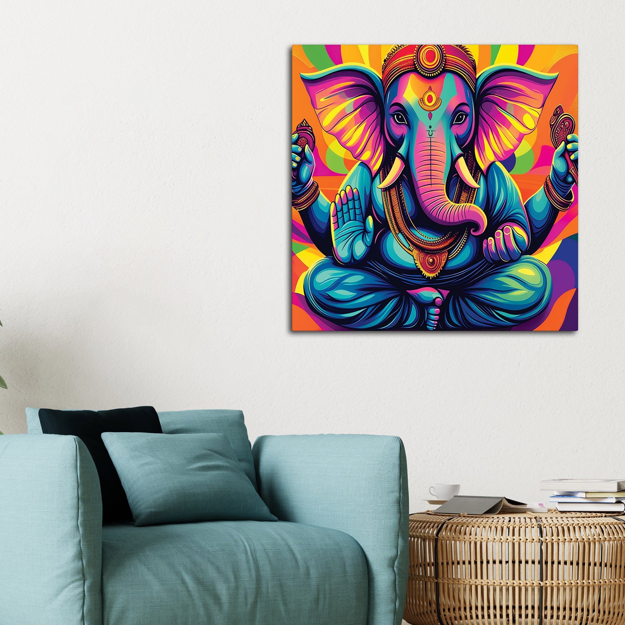 Divine Ganesh Ji Painting Home Temple & Wall Decoration