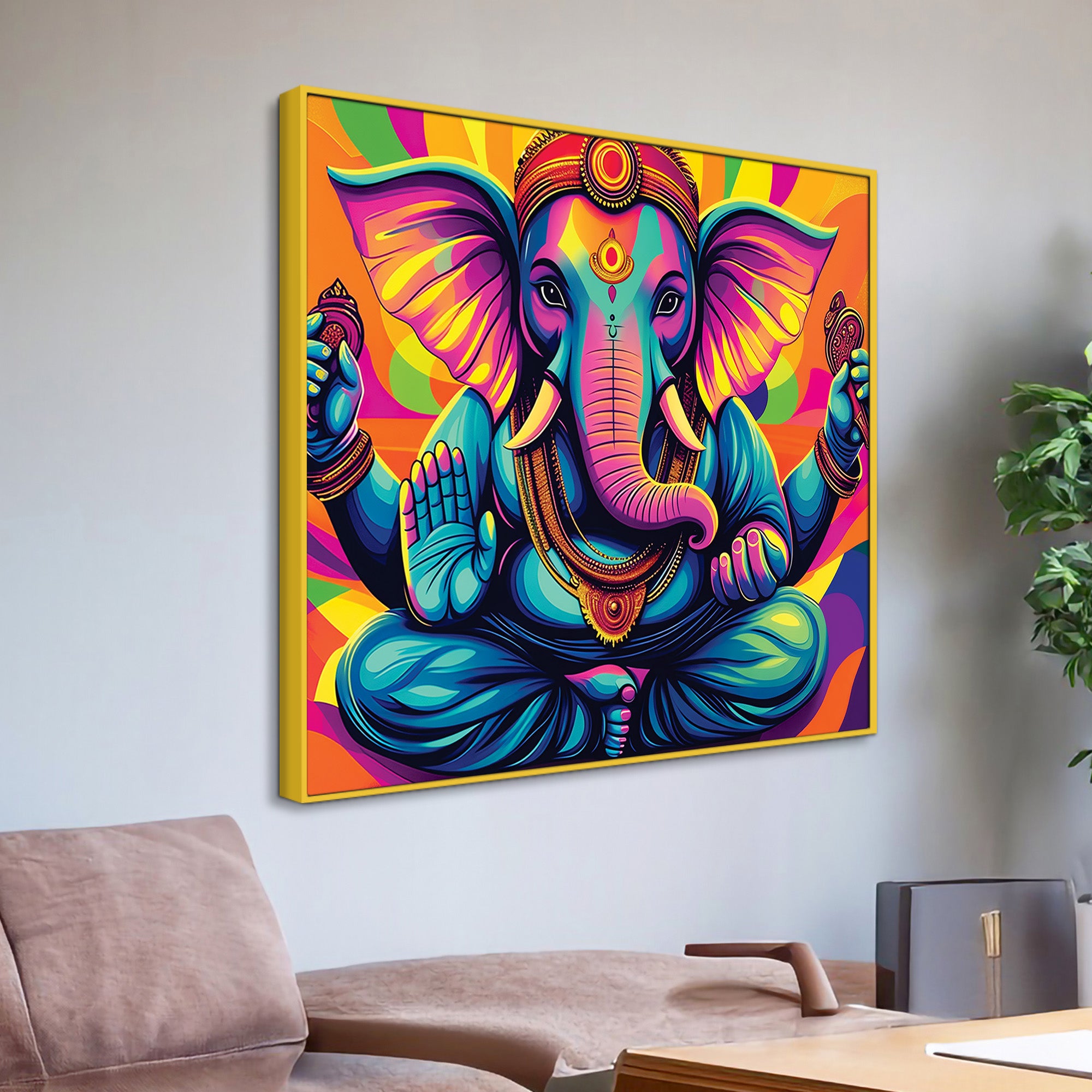 Divine Ganesh Ji Painting Home Temple & Wall Decoration