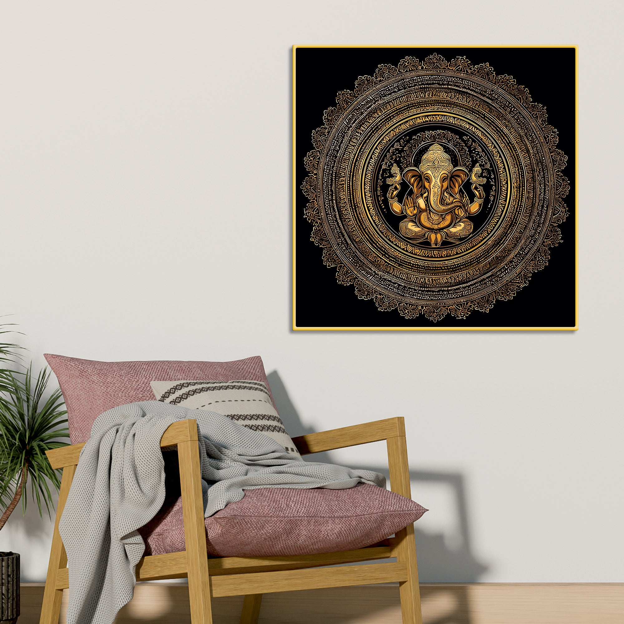 Divine Ganesha Canvas Painting