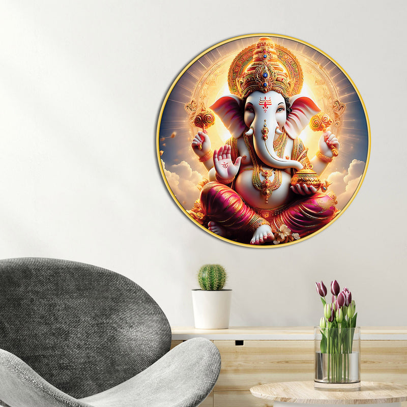 divine-ganesha-round-canvas-painting