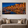 Divine Ganga Aarti Banaras Canvas Wall Painting