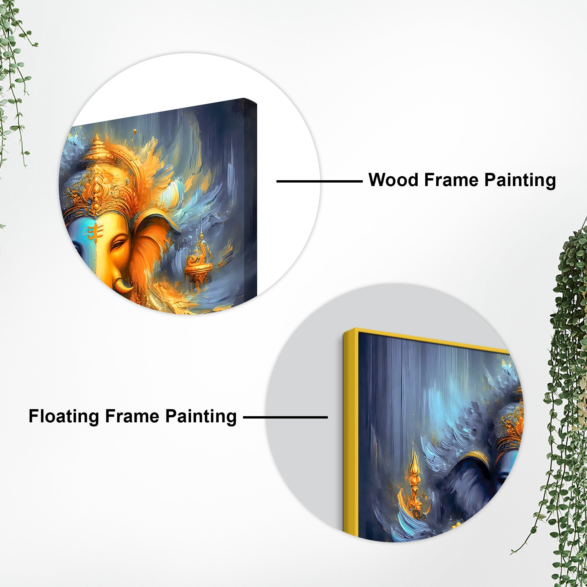 Divine Ganpati Bappa Spiritual Wall Painting for Home & Office