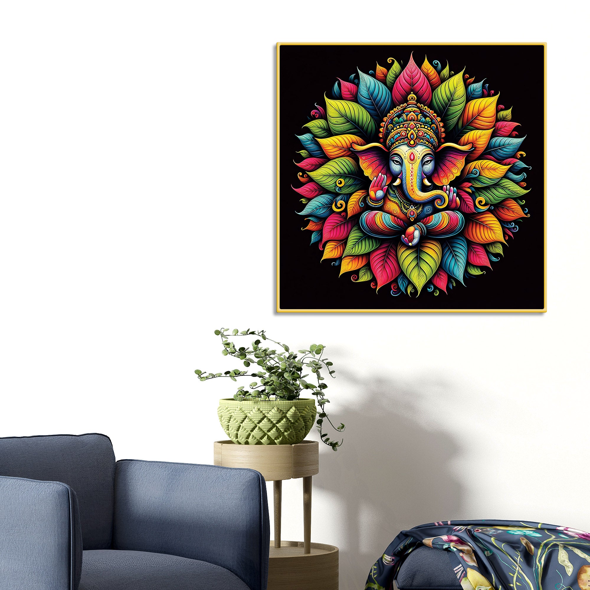 Divine Ganpati Canvas Wall Painting