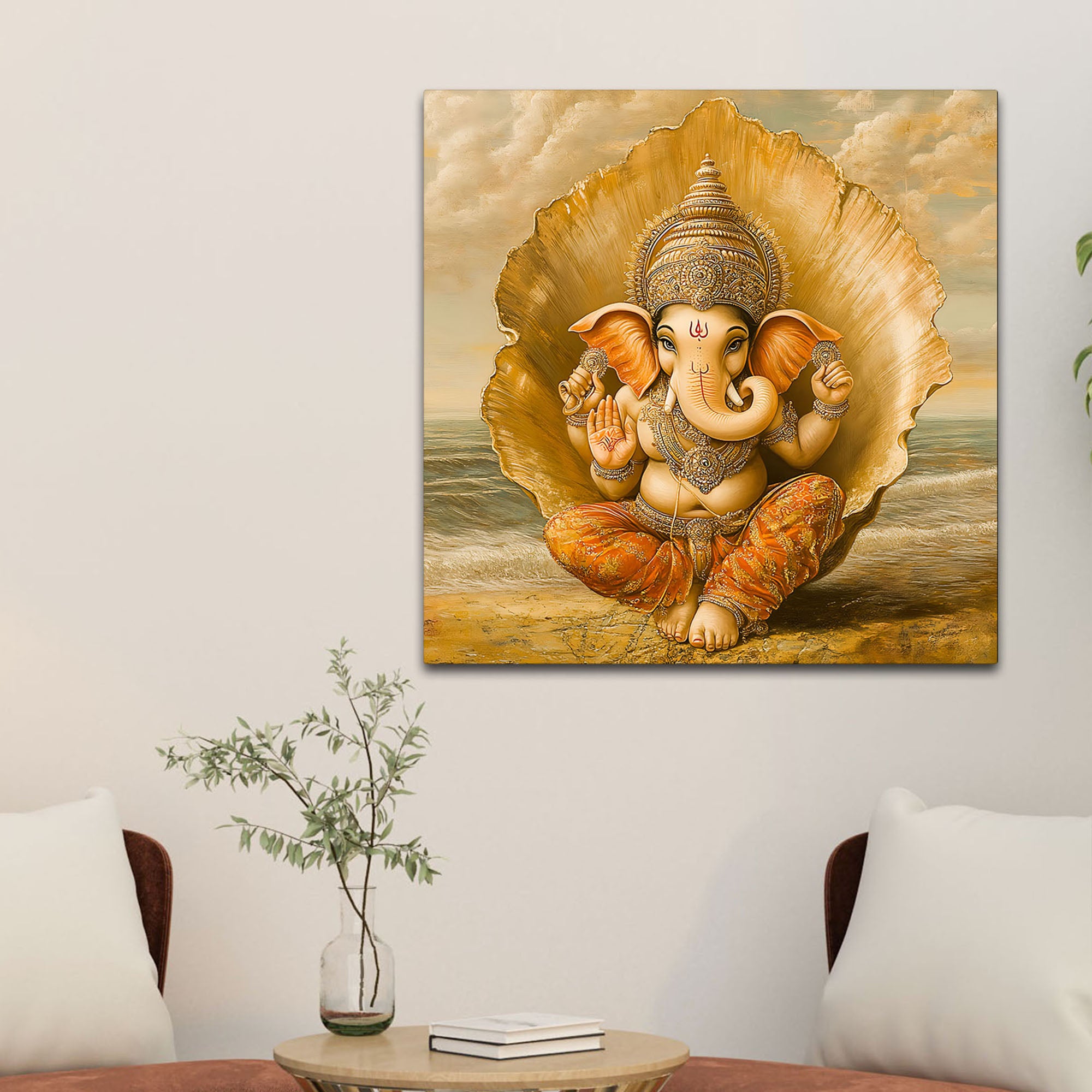 Divine Ganpati Wall Décor Painting for Home & Office