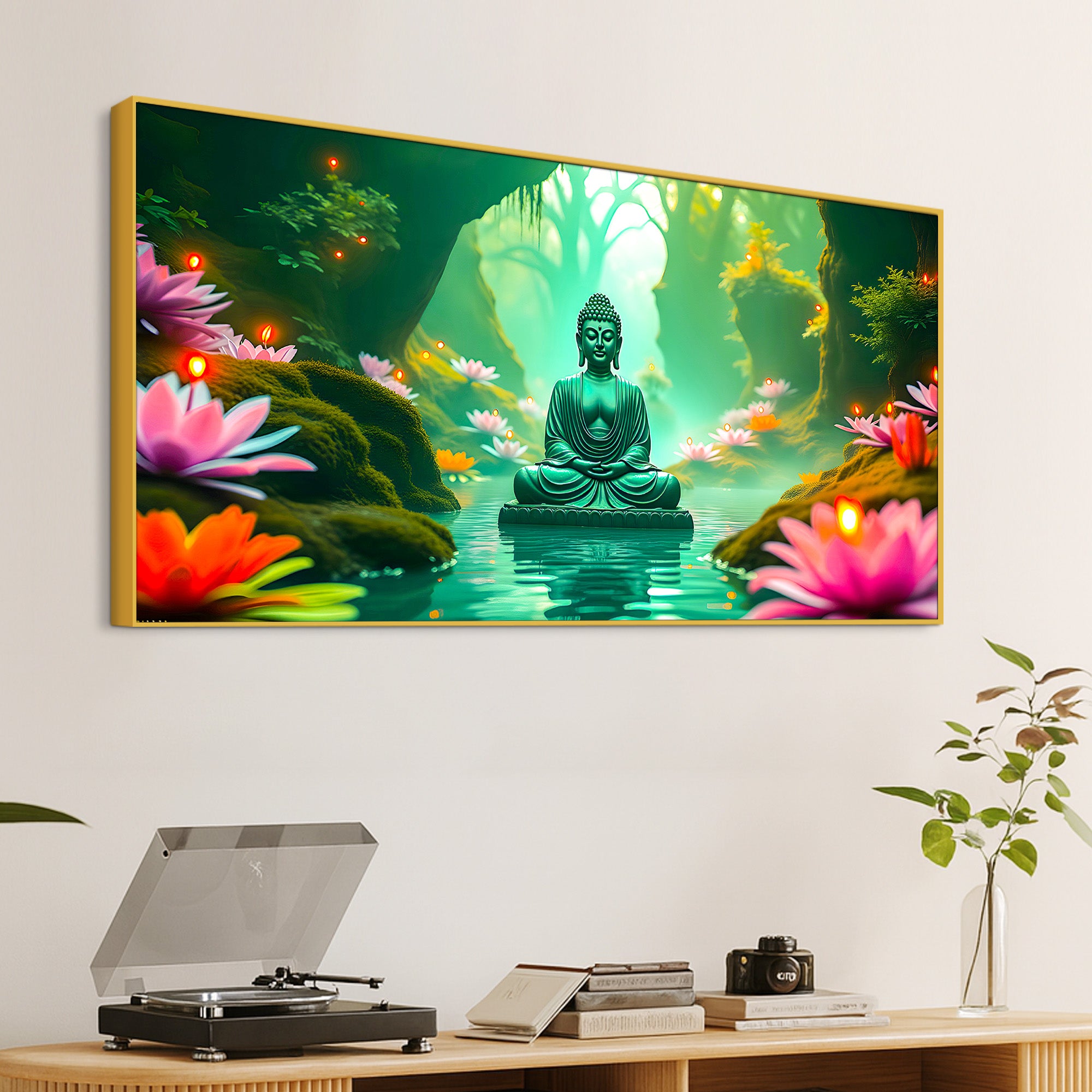 Divine Gautam Buddha Canvas Painting for Peaceful Home Décor