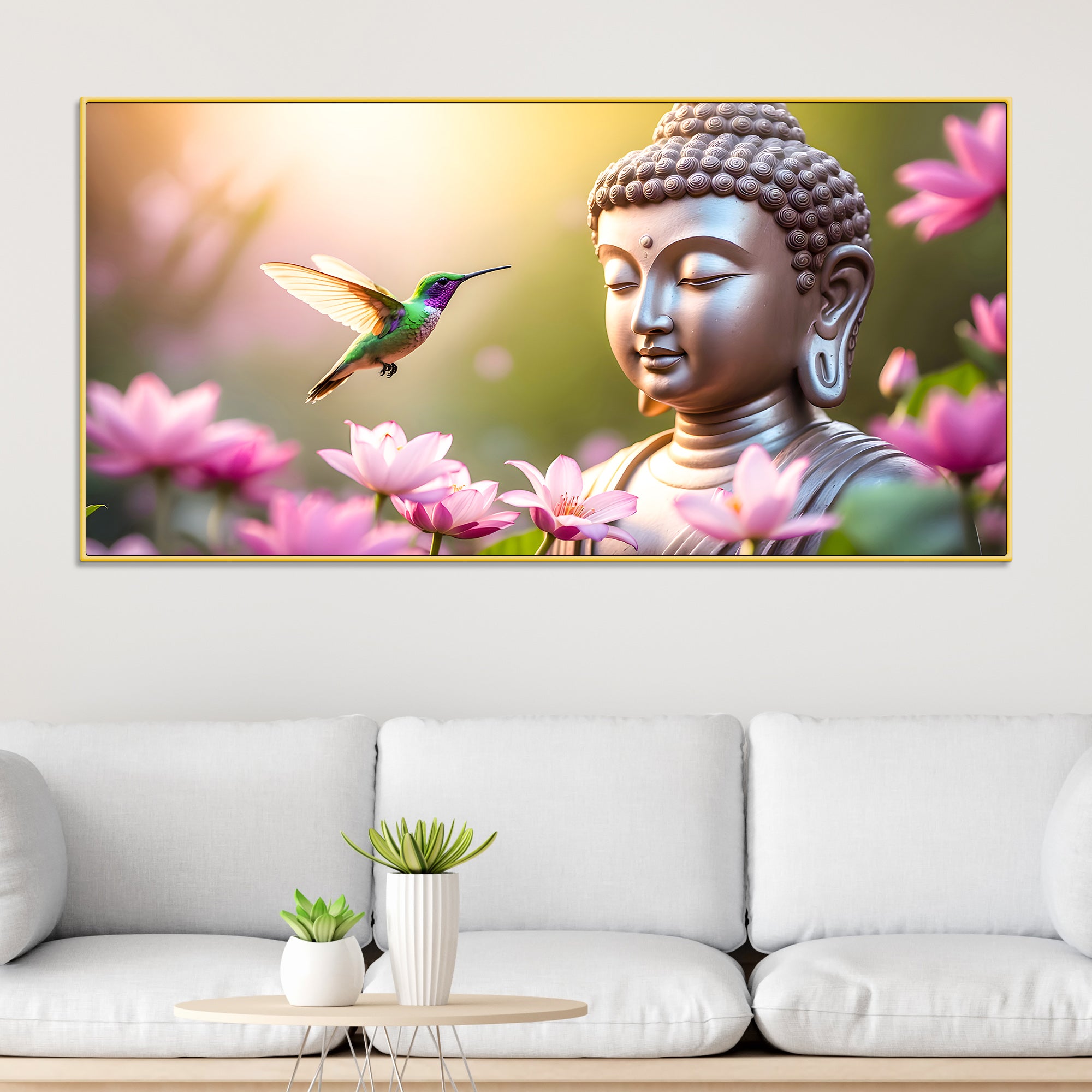 Divine Gautam Buddha Canvas Painting for Wall Decoration