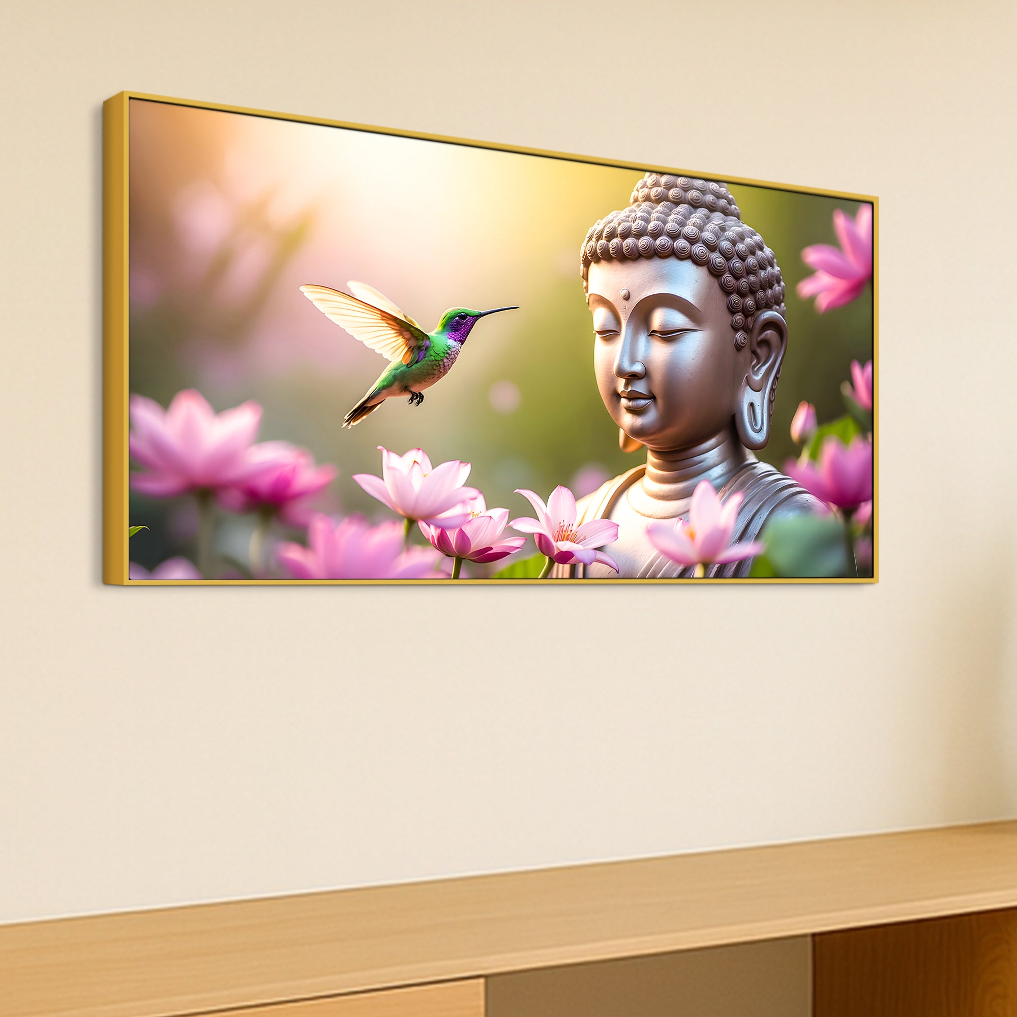 Divine Gautam Buddha Canvas Painting for Wall Decoration