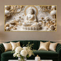 Divine Gautam Buddha in Meditation 3D Canvas Wall Painting