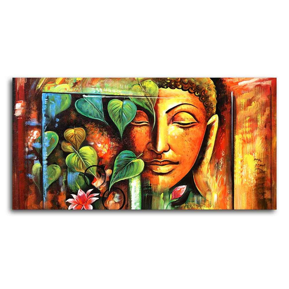 Divine Gautama Buddha Face Premium Frame Wall Painting