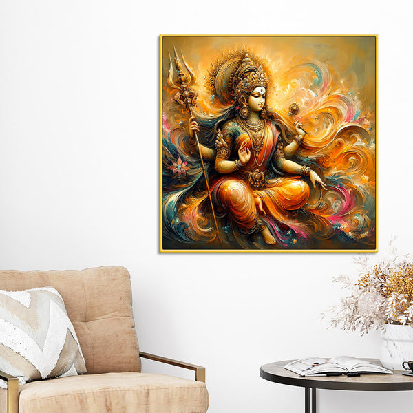 Divine Goddess Durga Premium Wall Painting