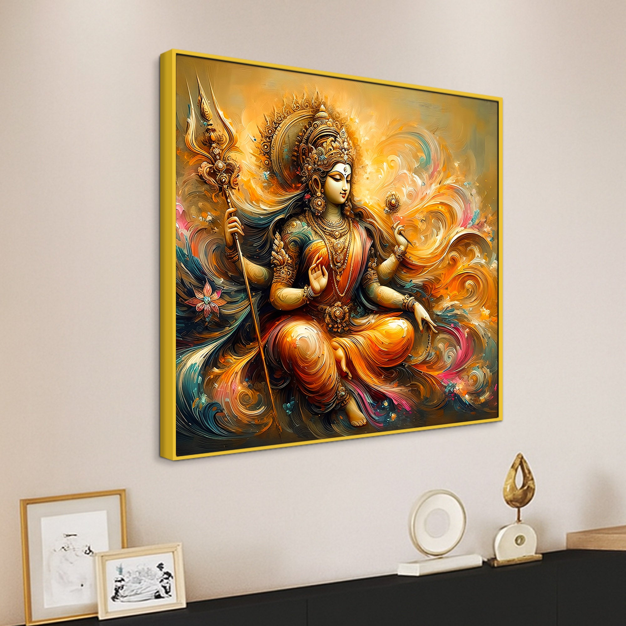 Divine Goddess Durga Premium Wall Painting